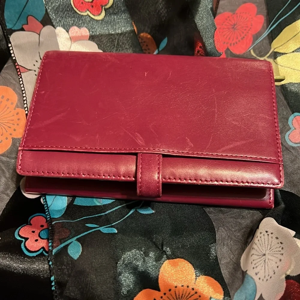 Ralph Lauren Burgundy Claret Wine Leather Card Holder Wallet Billfold - Picture 9 of 11